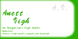 anett vigh business card